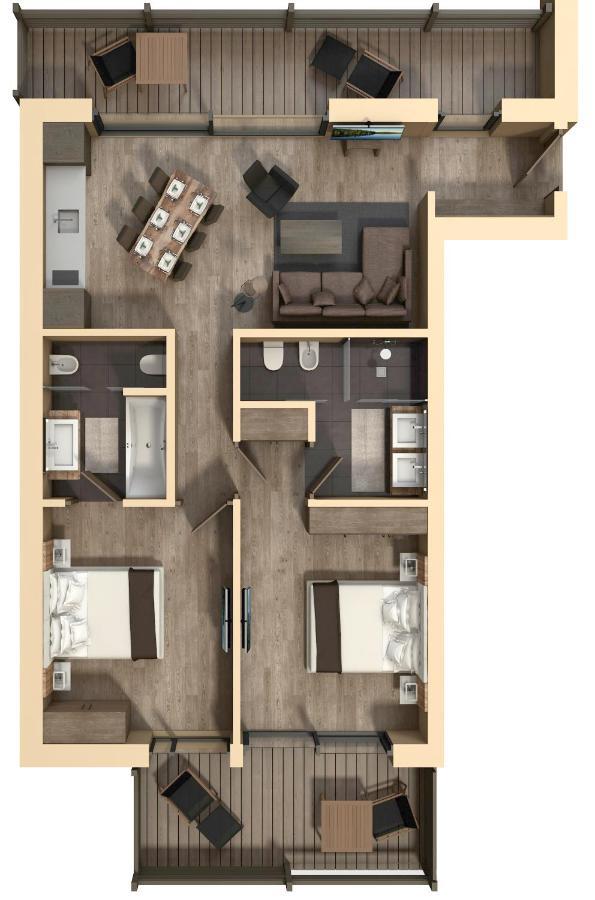 אורטיסיי Gardena Chalets מראה חיצוני תמונה
